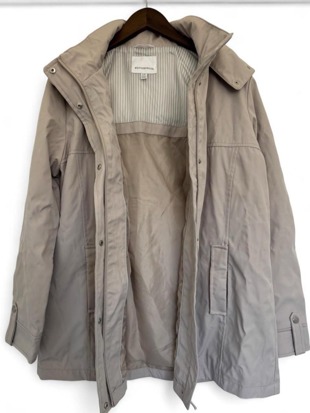 NWT Weatherproof Women's Cream Beige Gorpcore Outerwear Utility Jacket Large